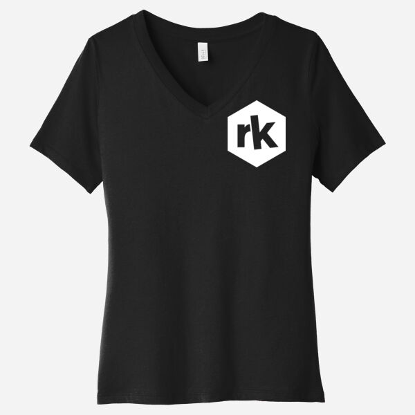 Women's Relaxed Jersey Short Sleeve V Neck Tee Thumbnail