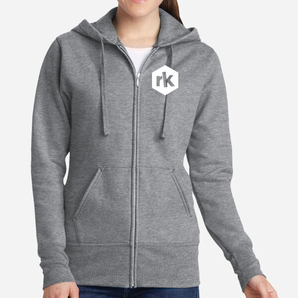 Ladies Core Fleece Full Zip Hooded Sweatshirt Thumbnail