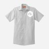 Short Sleeve Striped Industrial Work Shirt Thumbnail